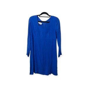 Vintage Rabbit JR Blue Dress With Square Neckline 90's Fashion